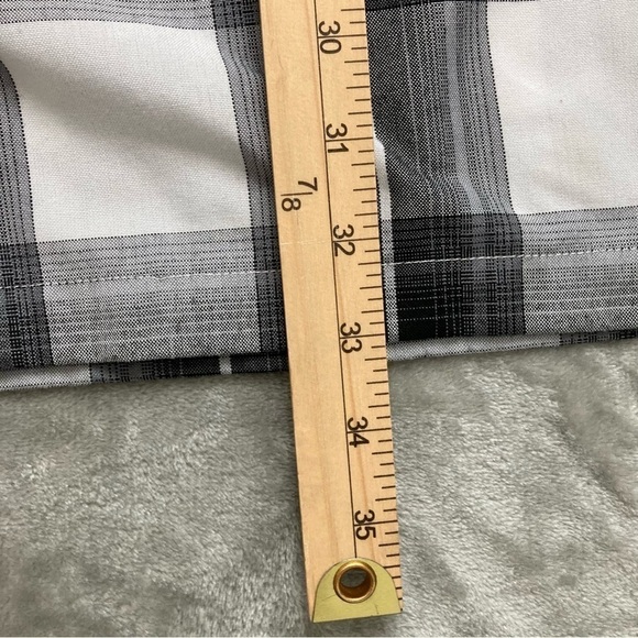 Yago Black & White Plaid Short Sleeve Button Down Shirt with Pocket Big Size 4XL - Picture 9 of 9